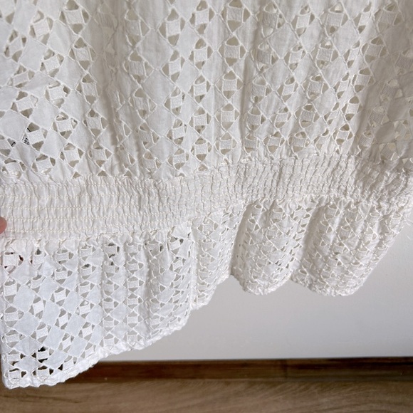 Tibi White Cut Out Button Up Blouse - Picture 7 of 8